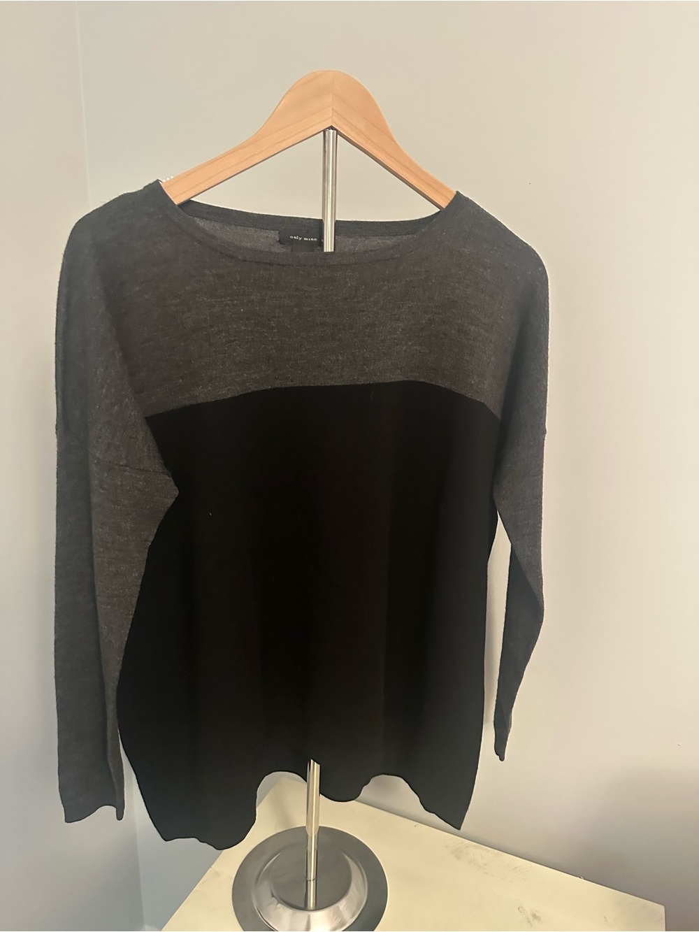 Merino Wool Colorblock Sweater Size S